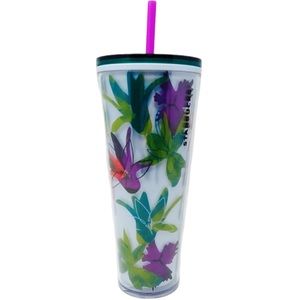 STARBUCKS Spring White Floral Cold Cup 24 oz venti